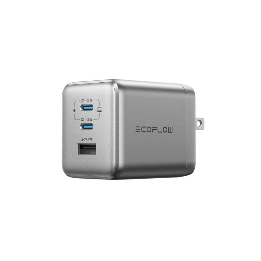 cargador ecoflow rapid pro 100 w 3 puertos gan