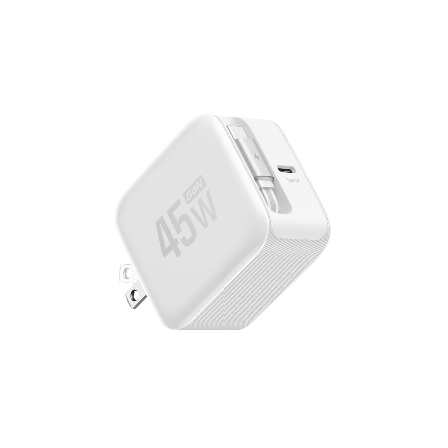 cargador rápido ecoflow 45 w cable retráctil gan
