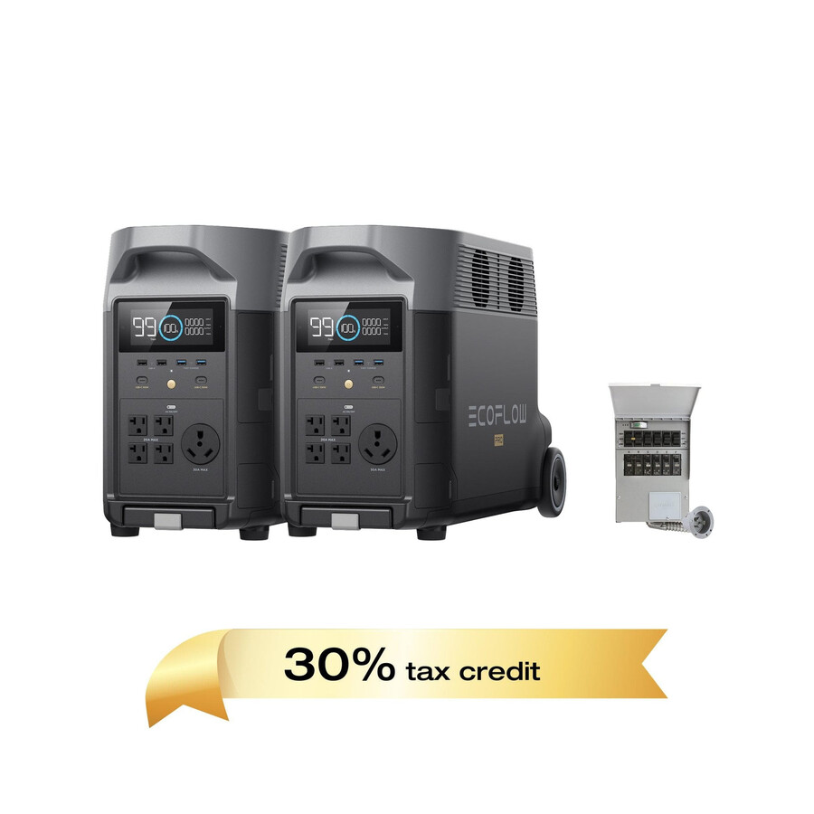 ecoflow delta pro*2 hub de doble voltaje interruptor de transferencia