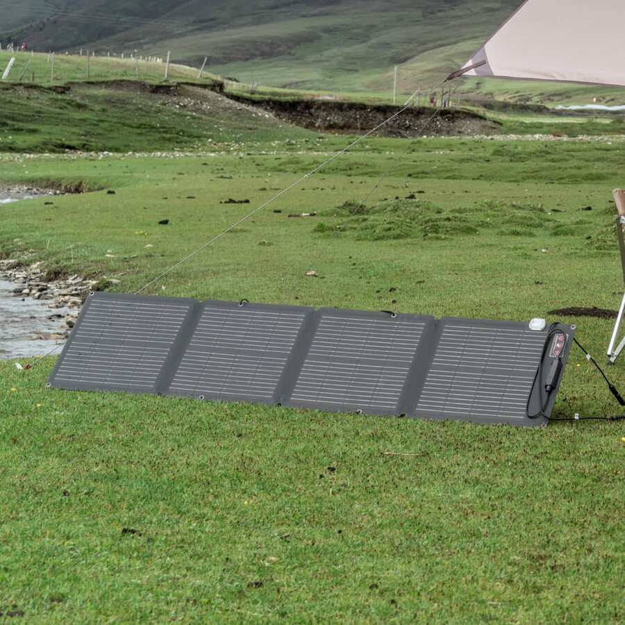 panel solar portátil ecoflow de 110 w