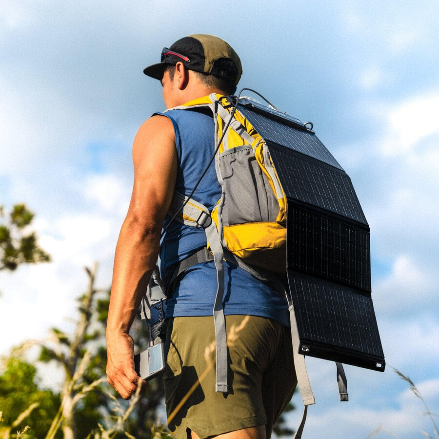 panel solar ultraligero ecoflow de 28 w carga directa del dispositivo