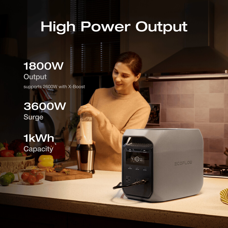 estación de energía portátil ecoflow delta 3 classic 1024 wh
