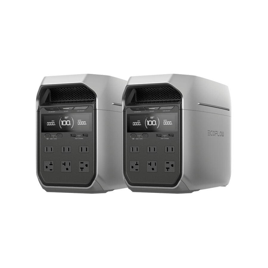 estación de energía portátil ecoflow 2 × delta 3 plus
