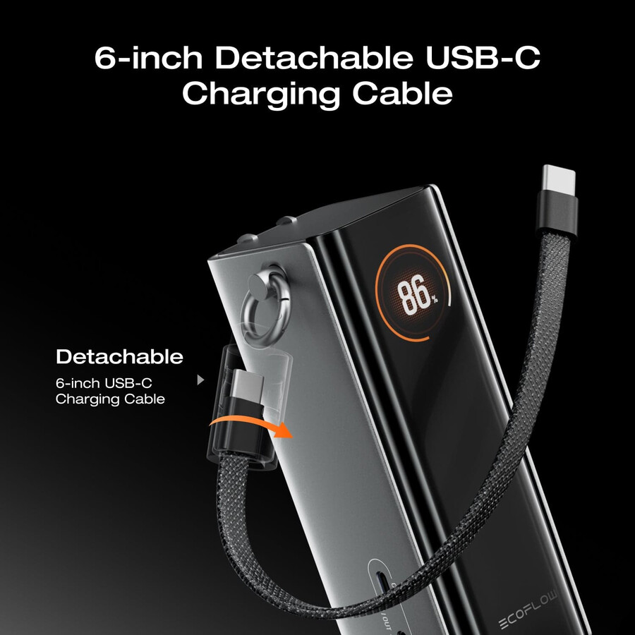 banco de energía 3 en 1 ecoflow rapid pro 10 000 mah 67 w