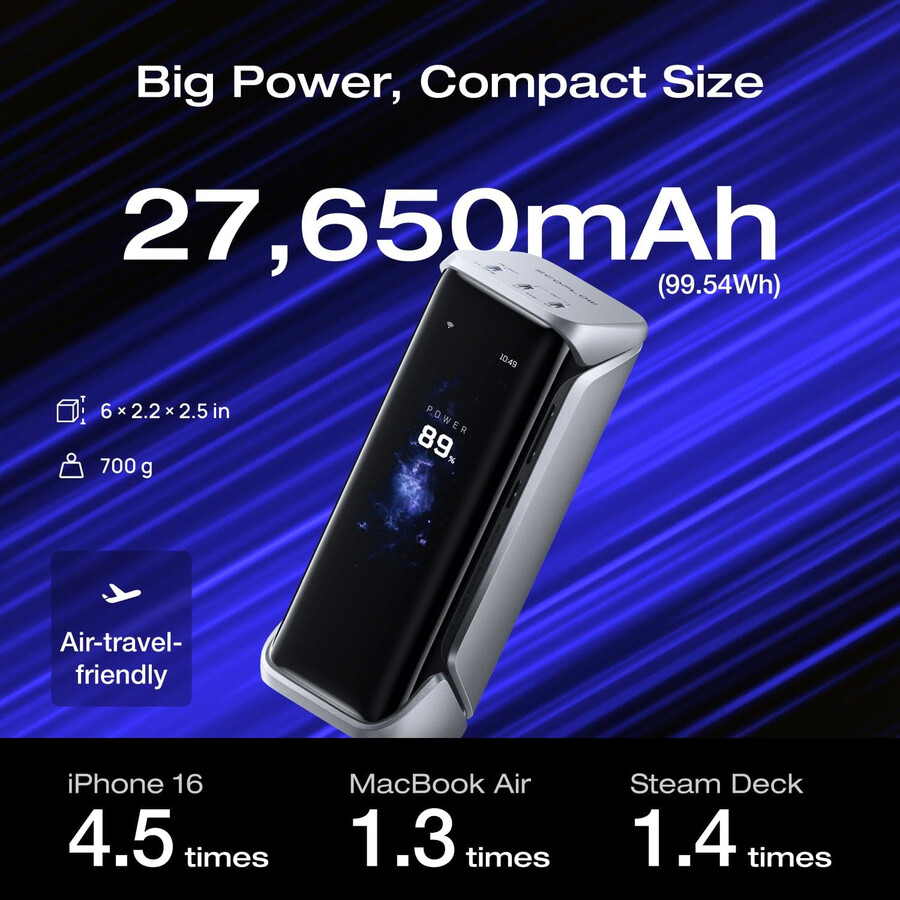 banco de energía ecoflow rapid pro x 27 650 mah 300 w
