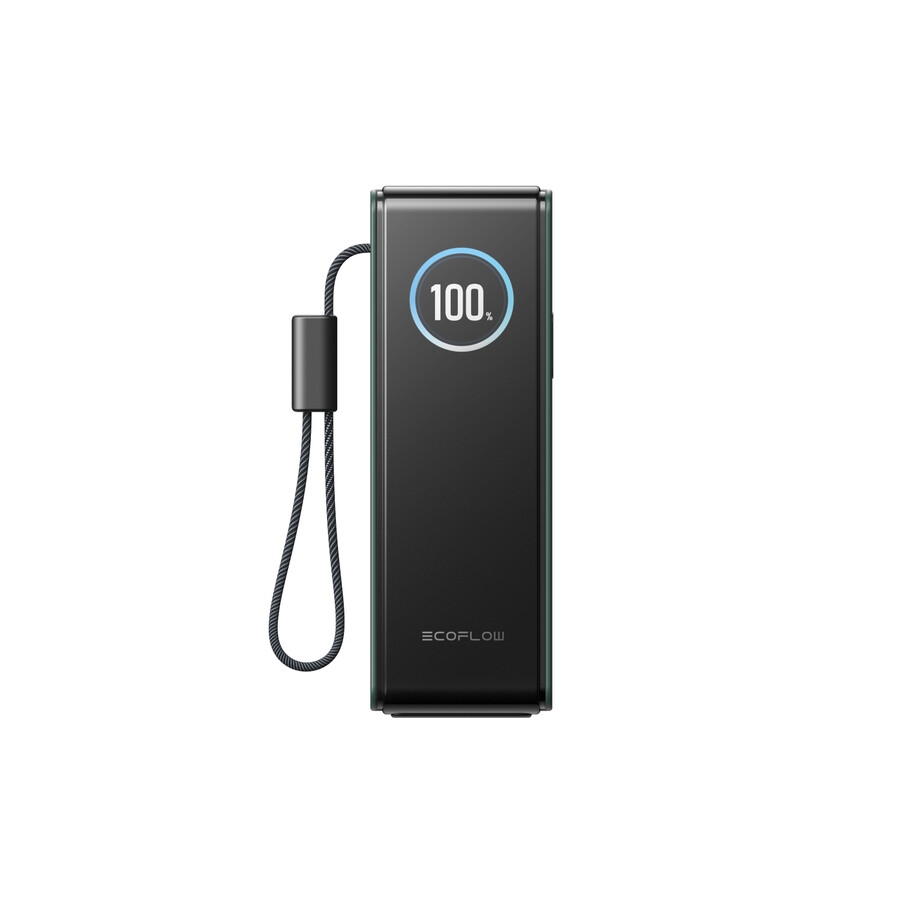 banco de energía ecoflow rapid 25 000 mah 170 w 100 w cables integrados y retráctiles
