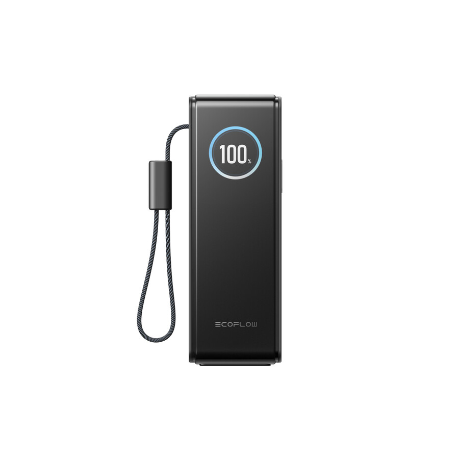 banco de energía ecoflow rapid 25 000 mah 170 w 100 w cables integrados y retráctiles