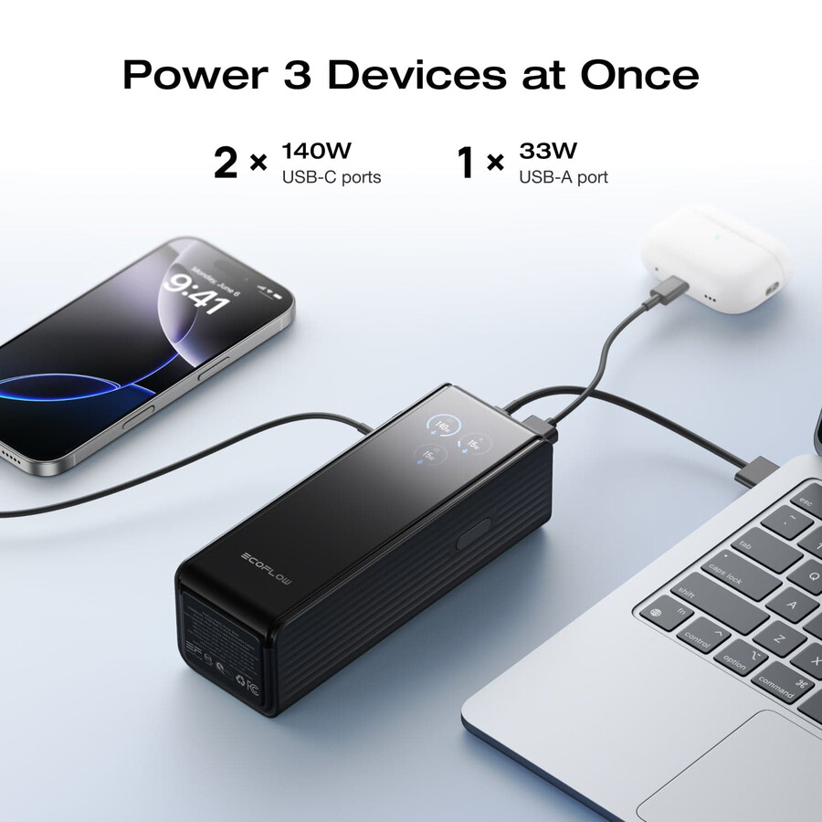 banco de energía ecoflow rapid 25 000 mah 170 w